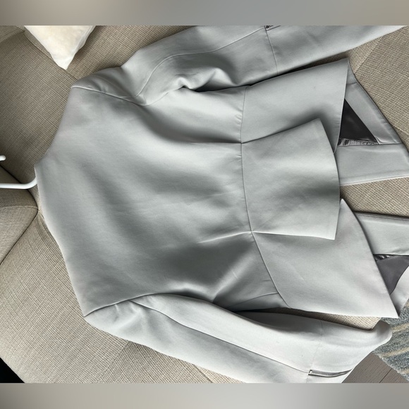 Bettina Liano Grey Structured Blazer Size US 4 - Picture 5 of 9